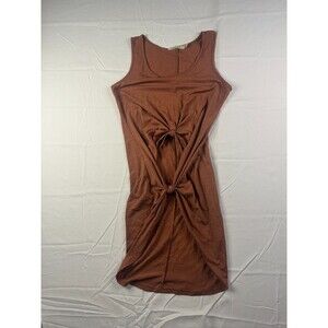 Liberty Love Dress Womens Size Medium Knee Length Brown Sleeveless